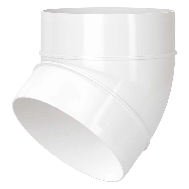 Plastično koleno D125, 45°