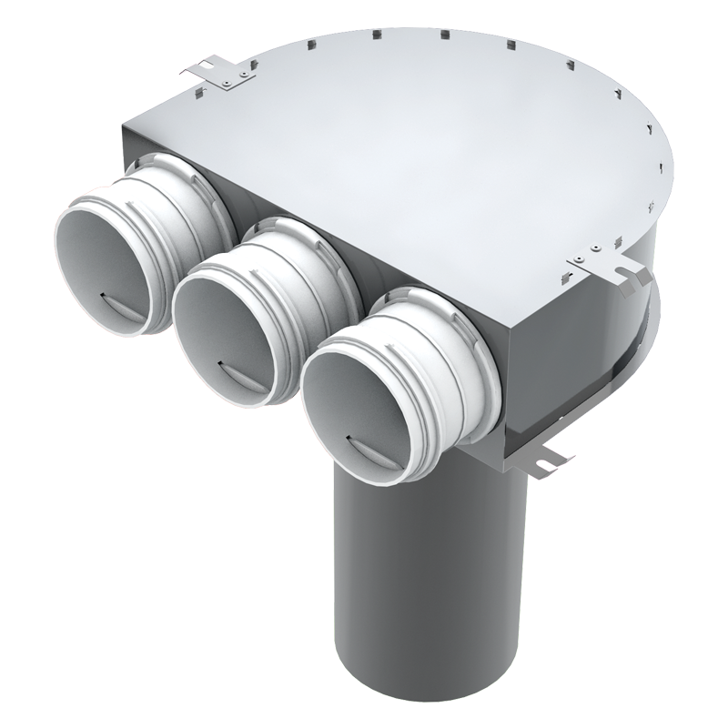 Stropni priključek D125/3x75