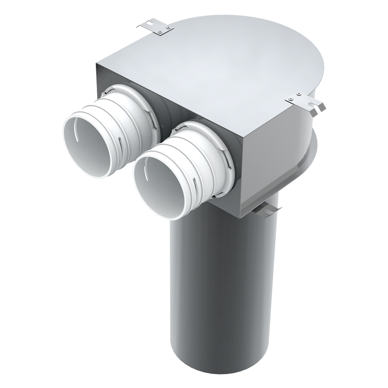 Ceiling connector D125/2x75 