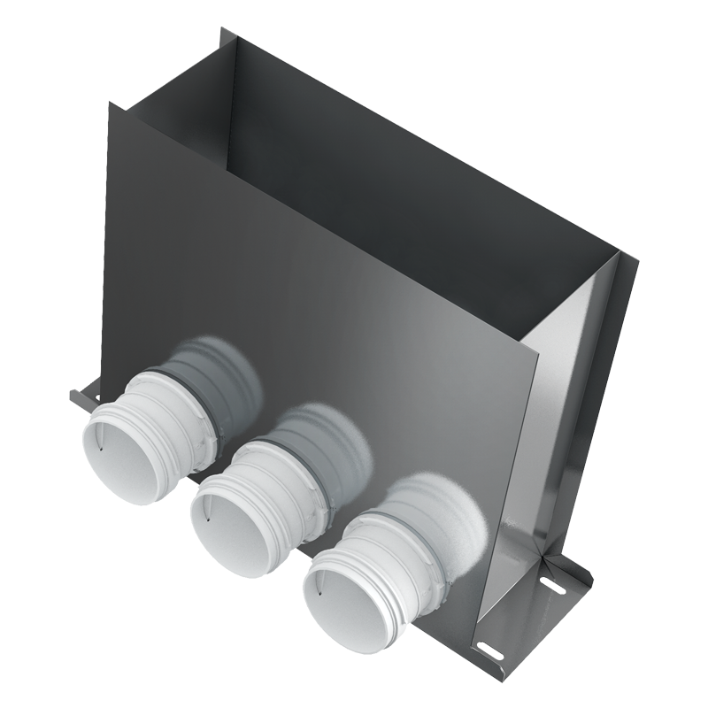 Grille connector 300x100/3x75 - steel