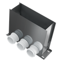 Grille connector 300x100/3x75 - steel