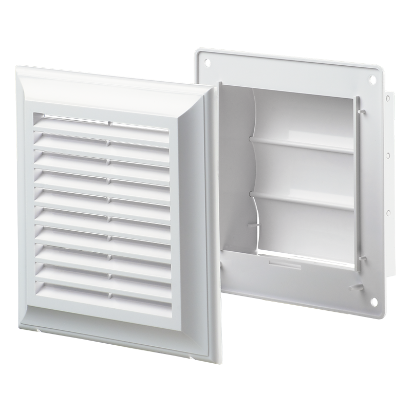 Ventilation grille 180x180 - plastic - white