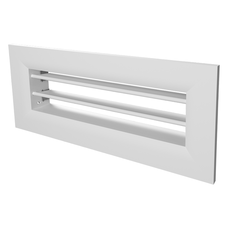 Ventilation grille 200x55 - metal - white