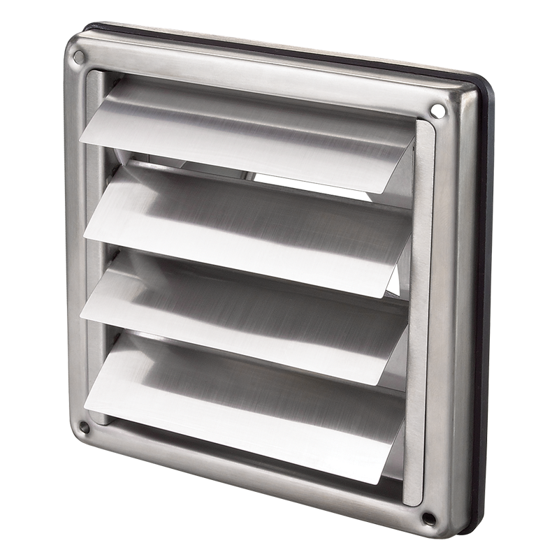 Ventilation grille for D100 - stainless steel