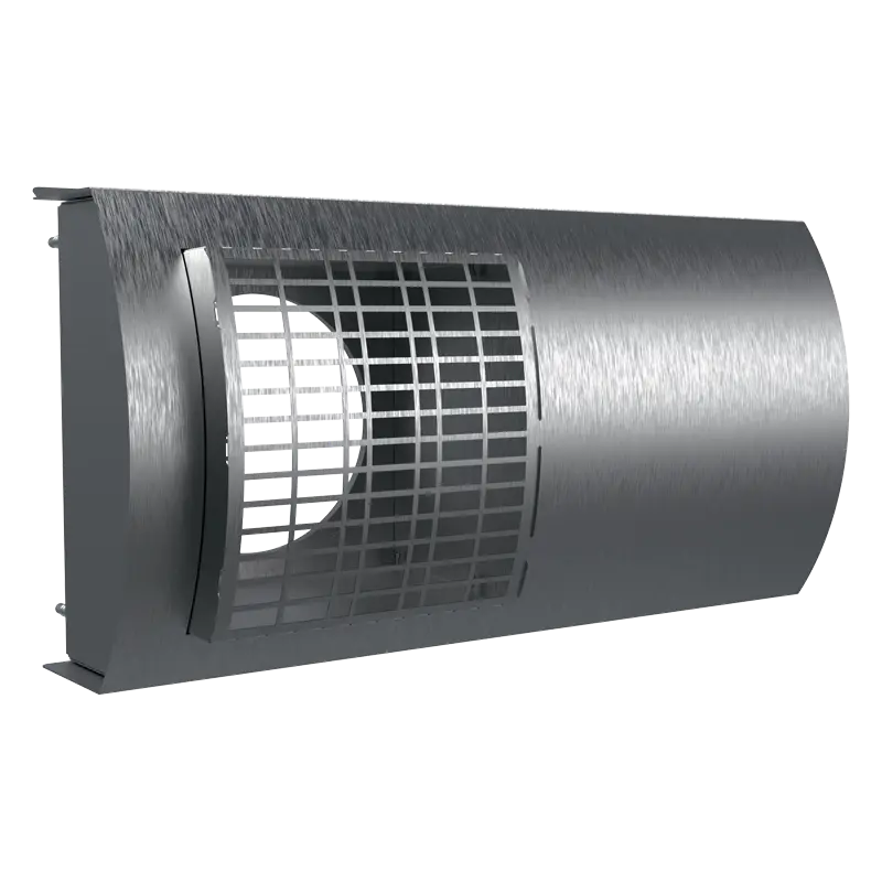 Combi facade grille - 2 x 160 mm, inox