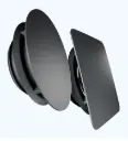 Ceiling valve D125 - square- anthracite