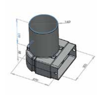 Adapter MAINAIR D160, 90°