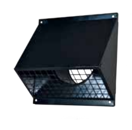 Zunanja fasadna rešetka D125 - črna
