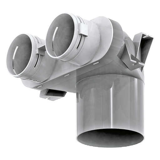 Ceiling valve connector D125/75x2
