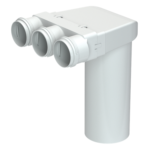 Stropni priključek D125/3x75 - plastika