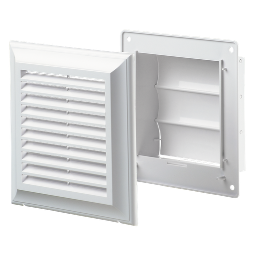 Ventilation grille 180x180 - plastic - white