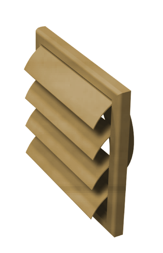 Ventilation grille for D100 - plastic - OAK