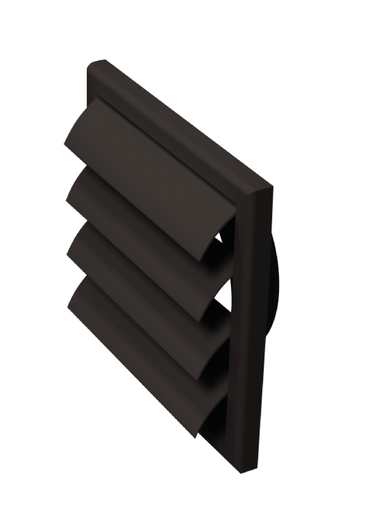 Ventilation grille for D100 - plastic - brown