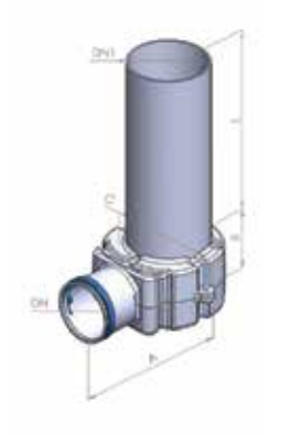 Ceiling connector Mainair 1x75/110