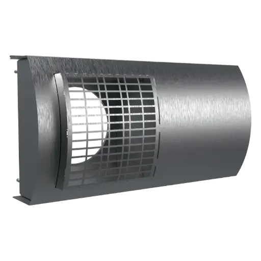 Combi facade grille - 2 x 200 mm, inox